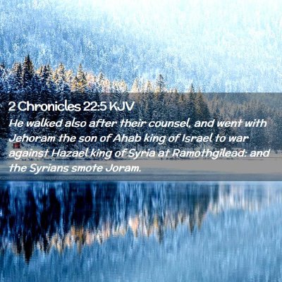 2 Chronicles 22:5 KJV Free Bible Images