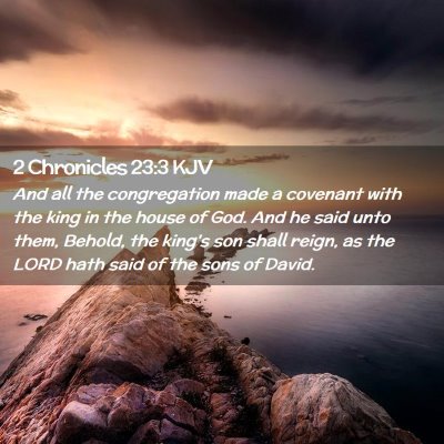 2 Chronicles 23:3 KJV Free Bible Images