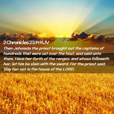 2 Chronicles 23:14 KJV Free Bible Images