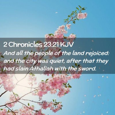 2 Chronicles 23:21 KJV Free Bible Images