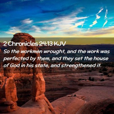 2 Chronicles 24:13 KJV Free Bible Images