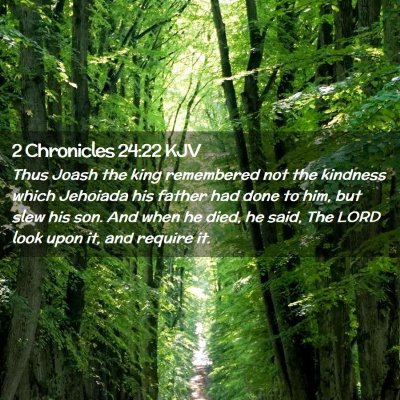 2 Chronicles 24:22 KJV Free Bible Images