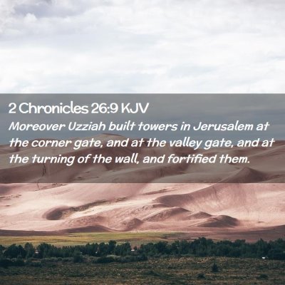 2 Chronicles 26:9 KJV Free Bible Images