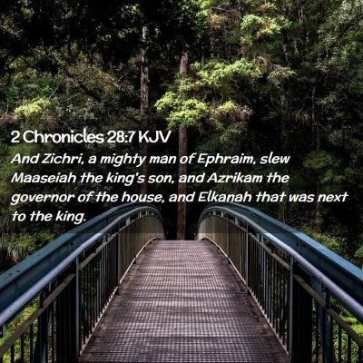 2 Chronicles 28:7 KJV Free Bible Images