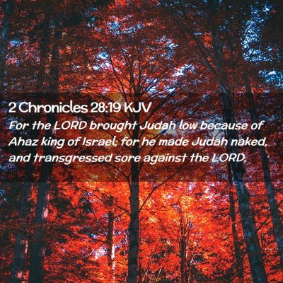 2 Chronicles 28:19 KJV Free Bible Images