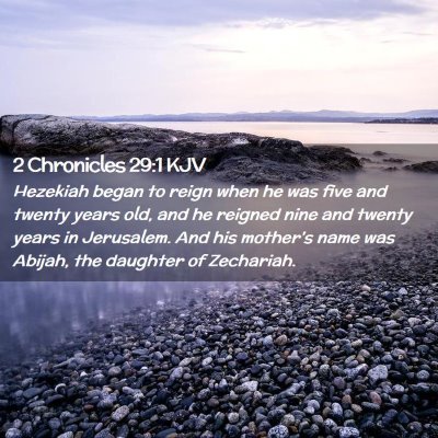 2 Chronicles 29:1 KJV Free Bible Images