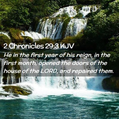 2 Chronicles 29:3 KJV Free Bible Images