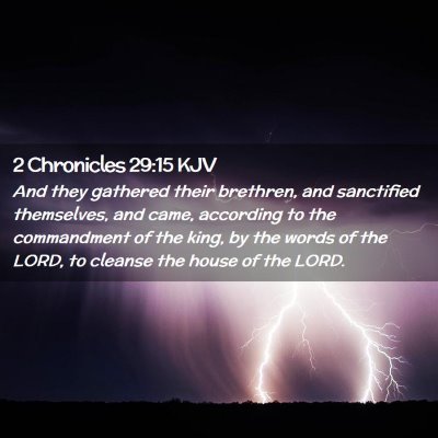 2 Chronicles 29:15 KJV Free Bible Images