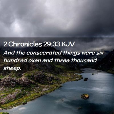 2 Chronicles 29:33 KJV Free Bible Images