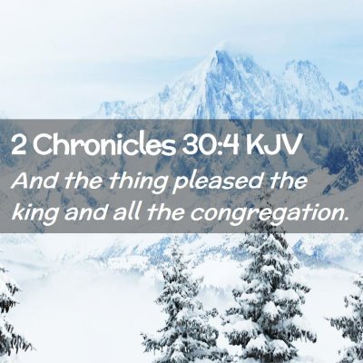 2 Chronicles 30:4 KJV Free Bible Images