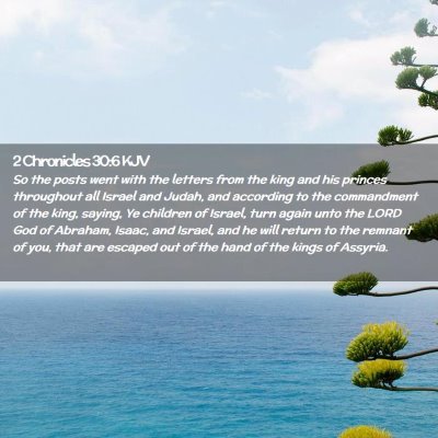 2 Chronicles 30:6 KJV Free Bible Images