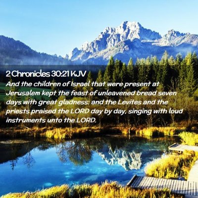 2 Chronicles 30:21 KJV Free Bible Images