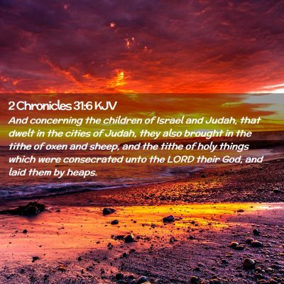 2 Chronicles 31:6 KJV Free Bible Images