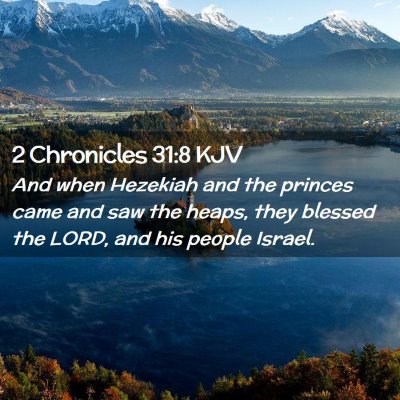 2 Chronicles 31:8 KJV Free Bible Images