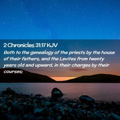 2 Chronicles 31:17 KJV Free Bible Images