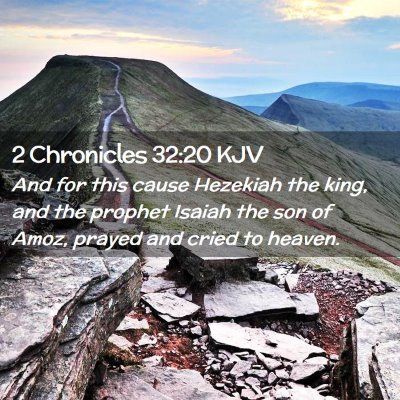 2 Chronicles 32:20 KJV Free Bible Images