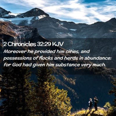 2 Chronicles 32:29 KJV Free Bible Images