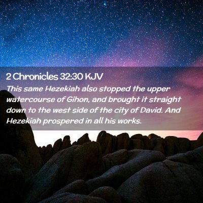 2 Chronicles 32:30 KJV Free Bible Images