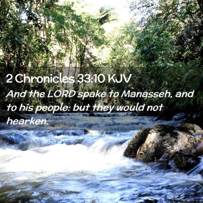 2 Chronicles 33:10 KJV Free Bible Images