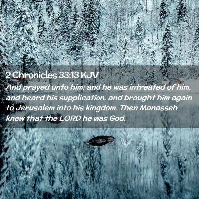 2 Chronicles 33:13 KJV Free Bible Images