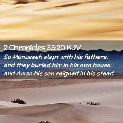 2 Chronicles 33:20 KJV Free Bible Images