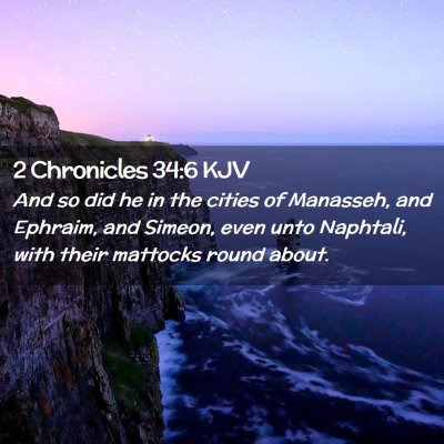 2 Chronicles 34:6 KJV Free Bible Images