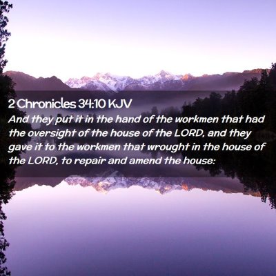 2 Chronicles 34:10 KJV Free Bible Images