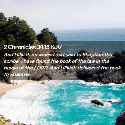 2 Chronicles 34:15 KJV Free Bible Images