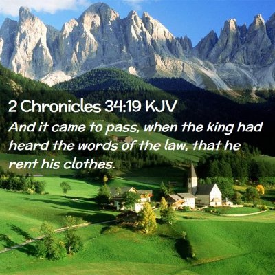 2 Chronicles 34:19 KJV Free Bible Images