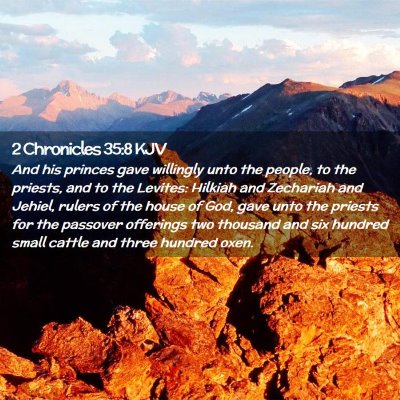 2 Chronicles 35:8 KJV Free Bible Images