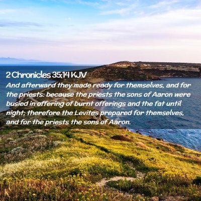 2 Chronicles 35:14 KJV Free Bible Images