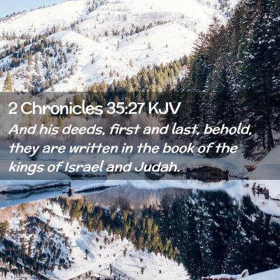 2 Chronicles 35:27 KJV Free Bible Images