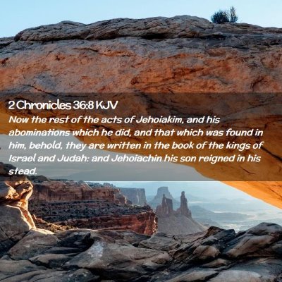 2 Chronicles 36:8 KJV Free Bible Images