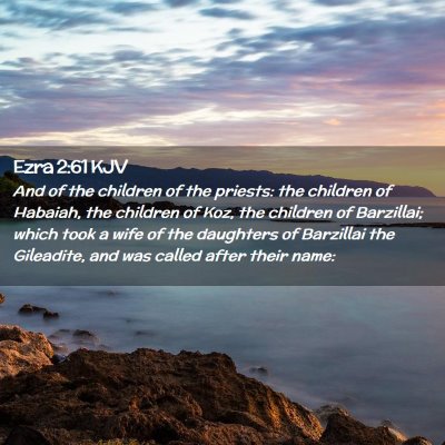 Ezra 2:61 KJV Free Bible Images