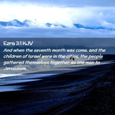 Ezra 3:1 KJV Free Bible Images