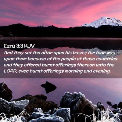 Ezra 3:3 KJV Free Bible Images