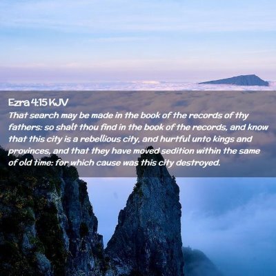 Ezra 4:15 KJV Free Bible Images