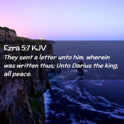 Ezra 5:7 KJV Free Bible Images