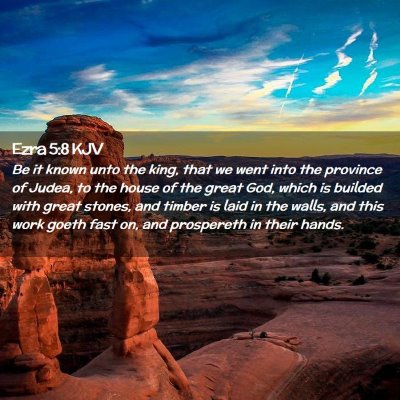 Ezra 5:8 KJV Free Bible Images