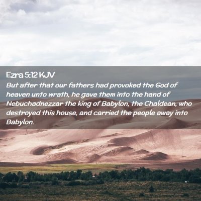 Ezra 5:12 KJV Free Bible Images