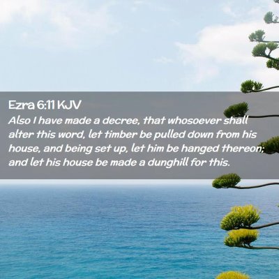 Ezra 6:11 KJV Free Bible Images