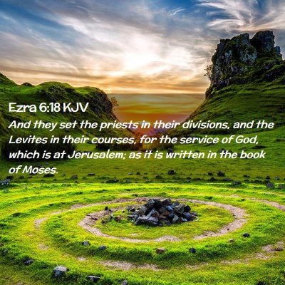 Ezra 6:18 KJV Free Bible Images