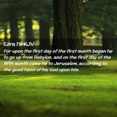 Ezra 7:9 KJV Free Bible Images