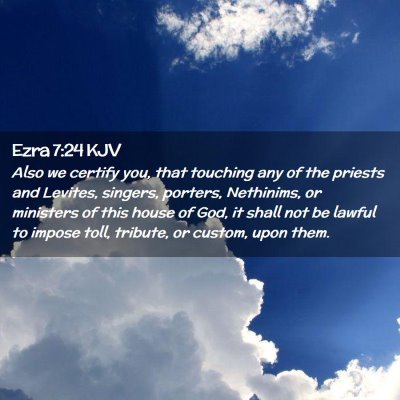 Ezra 7:24 KJV Free Bible Images