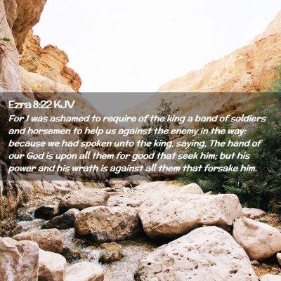 Ezra 8:22 KJV Free Bible Images