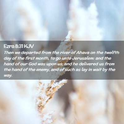 Ezra 8:31 KJV Free Bible Images