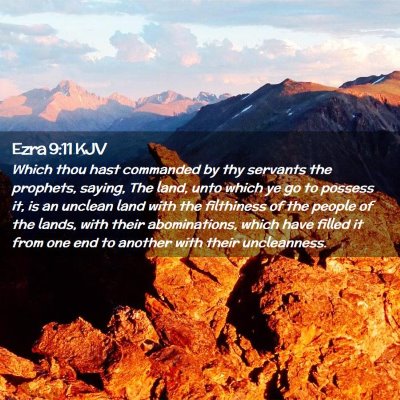 Ezra 9:11 KJV Free Bible Images