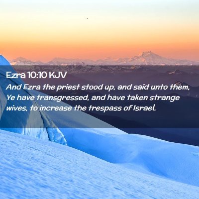 Ezra 10:10 KJV Free Bible Images