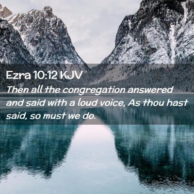 Ezra 10:12 KJV Free Bible Images