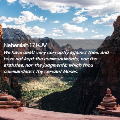 Nehemiah 1:7 KJV Free Bible Images